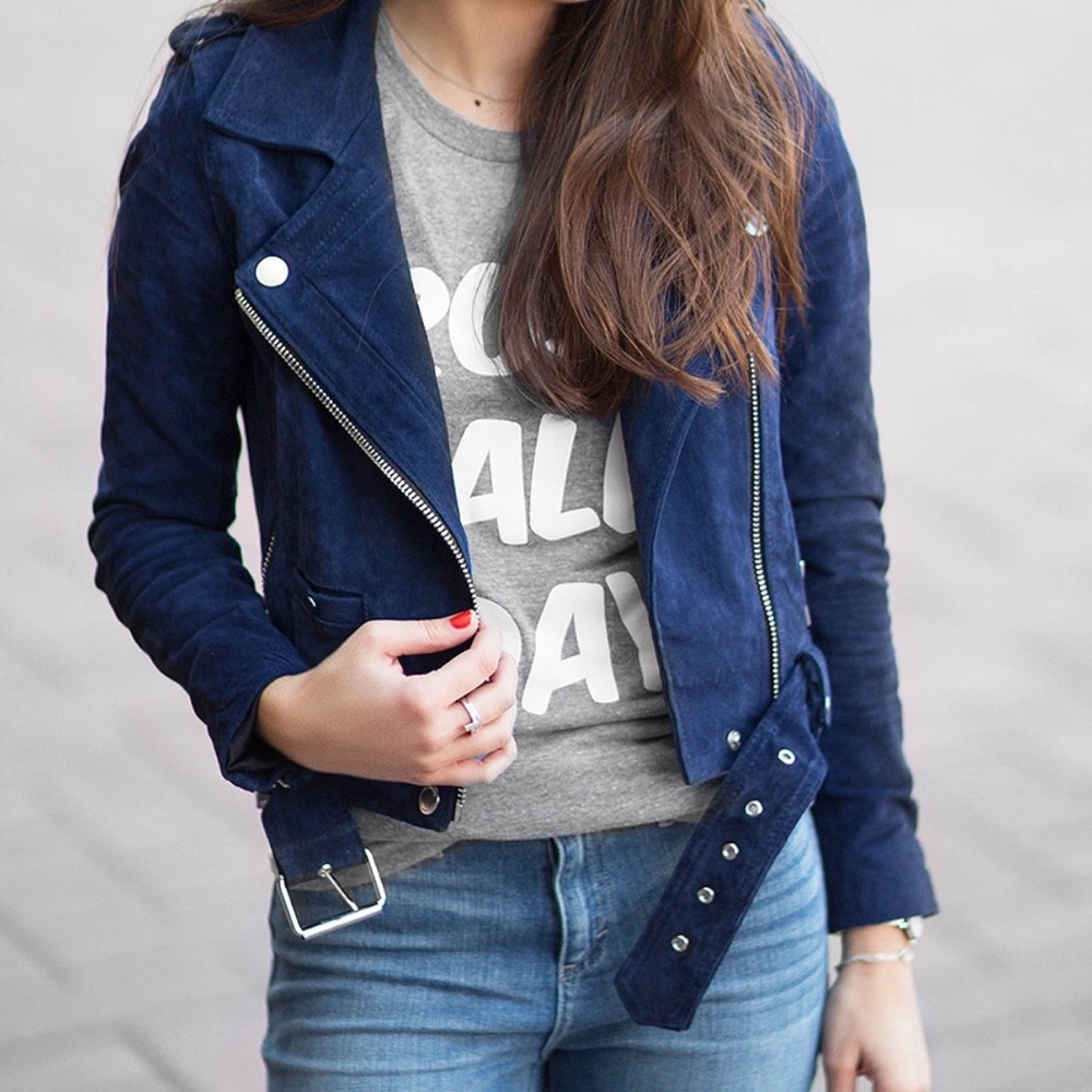 BlankNYC Suede Moto Jacket
